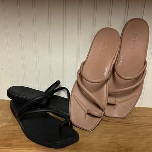 CROCS Women's Sandals - Black and Brown